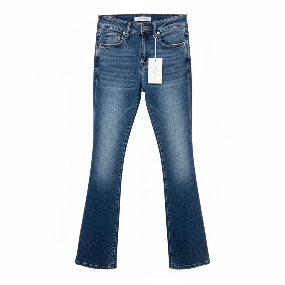 Flying Monkey High Rise Bootcut Jeans – Comfort Stretch Full Length Denim